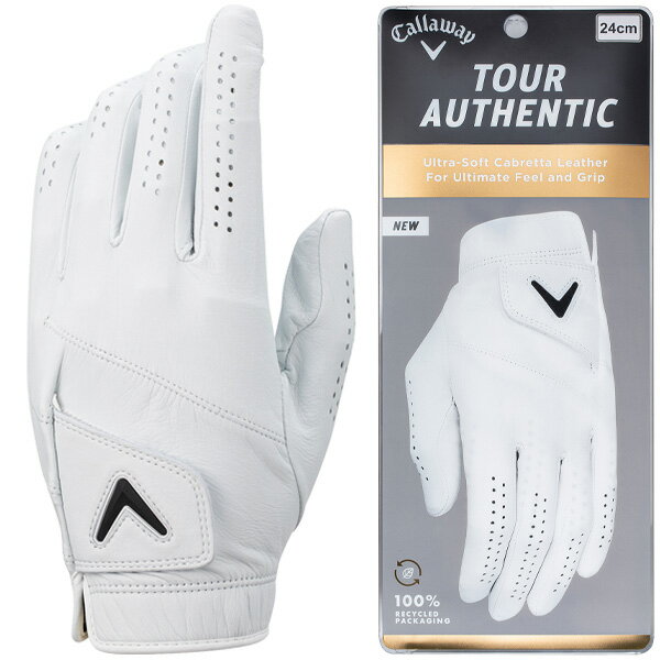 【あす楽対応】キャロウェイ ツアー オーセンティック グローブ 22 JV ゴルフ手袋(左手用) Callaway Tour Authentic Glove 22 JV 天然皮革 メンズ