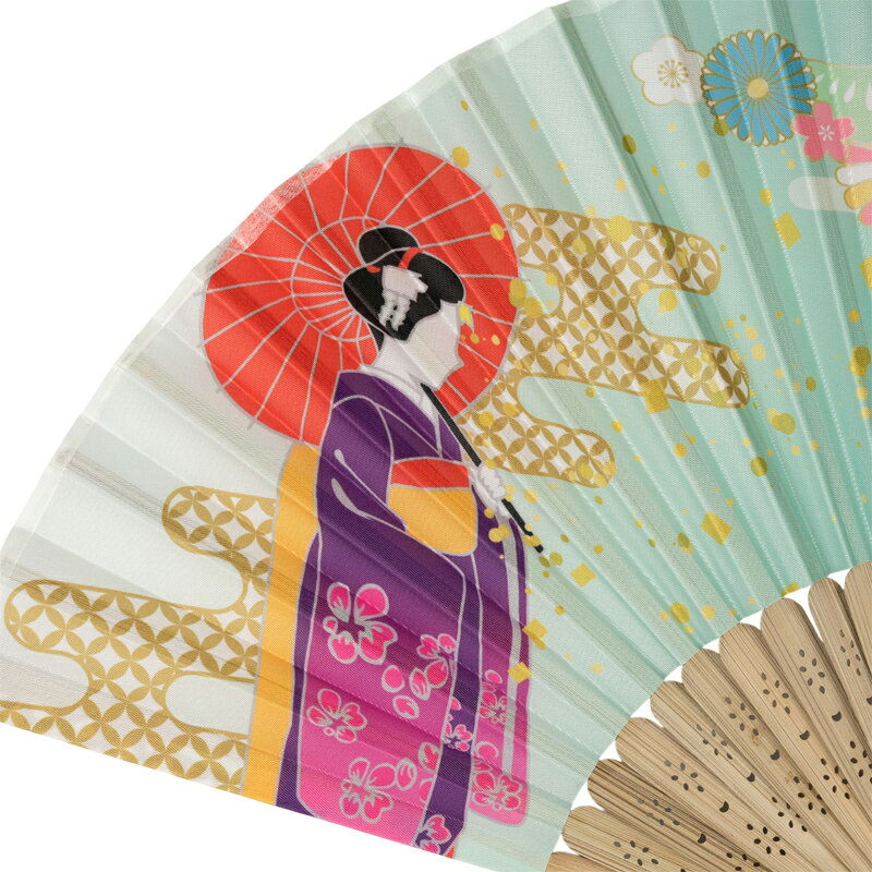 涼彩和扇 和花と舞妓 和柄扇子 舞妓 和花 花柄 和傘 日本 お土産 海外 ギフト レデ...