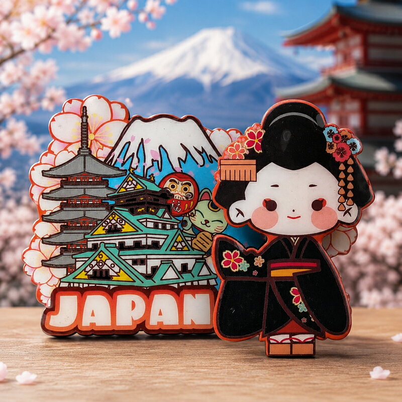 Other - ご当地クリップマグネット JAPAN2 日本 富士山 五重塔 お城 舞妓 桜 だるま 和風 和柄 お土産 旅行記念 磁石 冷蔵庫マグネット クリップ付き インテリア 雑貨 ギフト メール便サイズ2