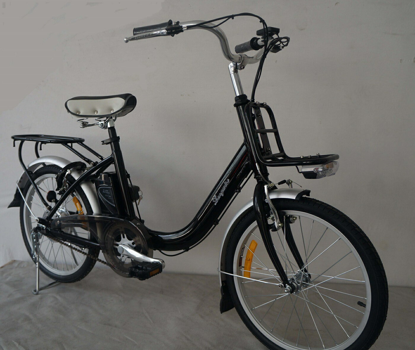 送料無料　20インチ電動アシスト自転車　パスカルEW2003　ブラック
