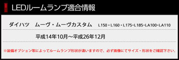 [RSL]【あす楽対応】ダイハツ ムーヴ L150/L160/L175/L185/LA100/LA110 専用 LEDルームランプセット☆減光調整機能付き【専用工具付】【YOURSオリジナル専用設計】