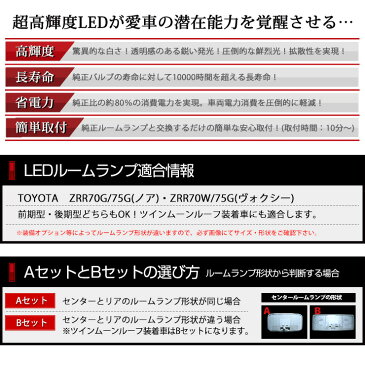 [RSL]【あす楽対応】【Aセット】トヨタ ノア 70系・ヴォクシー 70系 専用設計 LED ルームランプ セット NOAH VOXY ドレスアップ 70ノア 70ヴォクシー ZRR70 ZRR75【専用工具付】送料無料