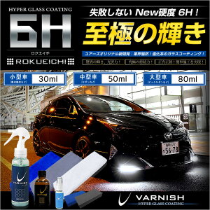 【30日は20%OFF！】【本日10％OFF！】ユアーズ 最新ガラスコーティング 6H [ロクエイチ] 中型車用(50ml) 遂にあのガラスコーティングを超えた！ 超撥水、至極の輝きで光沢が究極の持続力！【送料無料】[2]