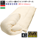 羽毛布団 日本製 ハンガリー産ホワイトマザーグースダウン 二層キルト プレミアムゴールド ダウンパワー 440dp 以上 ホワイトマザーグースダウン 【P2】