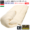 羽毛布団 日本製 ハンガリー産ホワイトマザーグースダウン 二層キルト 大増量 プレミアムゴールド ダウンパワー 440dp 以上 ホワイトマザーグースダウン 【P2】