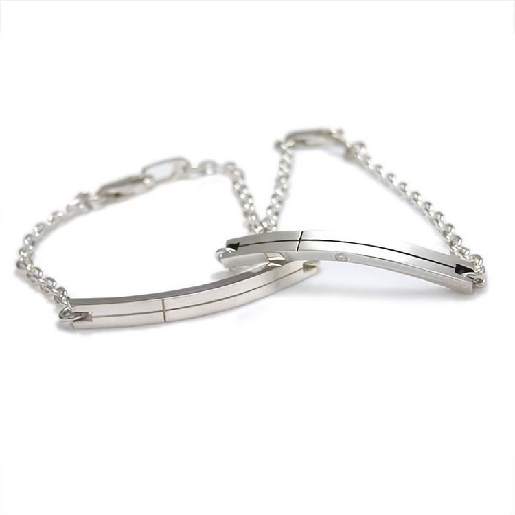 ペアアクセサリー ペアブレスレット シルバーブレス シルバーアクセサリー シルバー925 クロス Cross Line ストーン×シルバーペアブブレスレット 大人アクセ DB-108-109