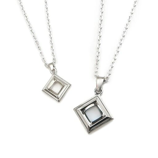 ペアアクセサリー ペアペンダント シルバーネックレス シルバーアクセサリー シルバー925 スクエア DT-455-456 ペアアクセサリー ペアペンダント シルバーネックレス シルバーアクセサリー シルバー925 スクエア DT-455-456