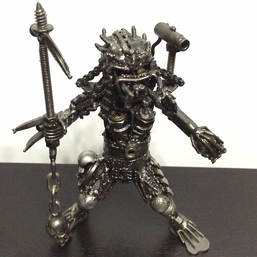 フィギュア メタルアート スカル エイリアン ナットオブジェ ネジオブジェ 鉄製