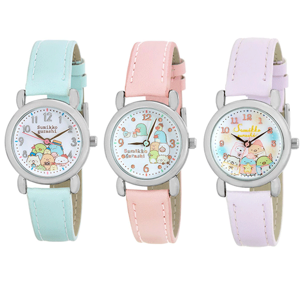 腕時計 すみっコぐらし キッズウォッチ キッズ時計 kids Watch キャラクターウォッチ 子供腕時計 サンエックス SX-V09-SG ピンク パープル ブルー