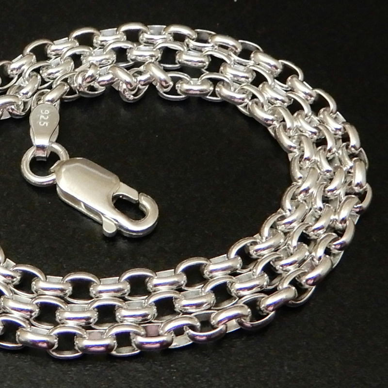 メンズ ネックレス シルバー925 40cm 2.9mm 楕円形 オーバルロールチェーン シルバーネックレス メンズネックレス シルバーチェーン ロールネックレ...