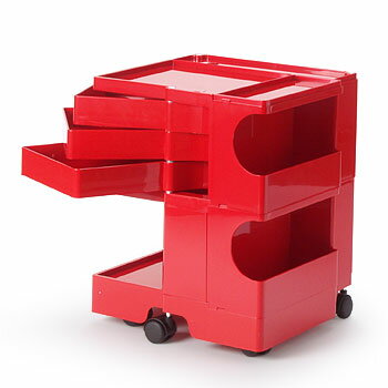 Rakuten - [サロン収納]ビーライン　ボビーワゴン2段3トレイ（レッド）