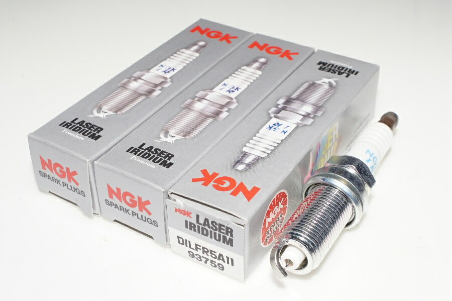 NGK DILFR5A11 93759 一体形 x3本 エヌジーケー 日本特殊陶業 Spark plug/3X-4993 ミラージュ MIRAGE A..