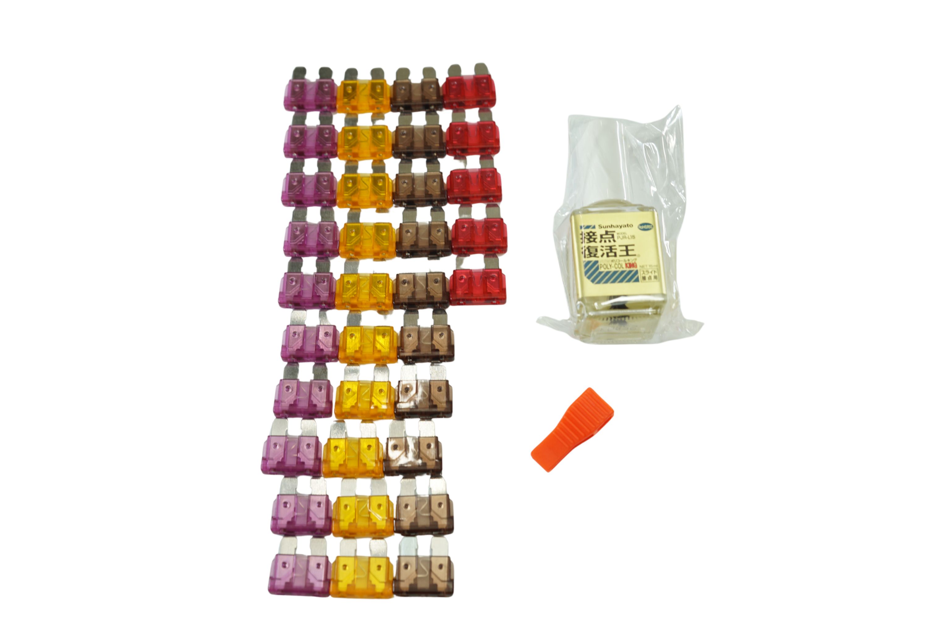 車丸ごと1台分 ヒューズリセットキット 平型ヒューズx35 + プラー + 復活剤/00-1563