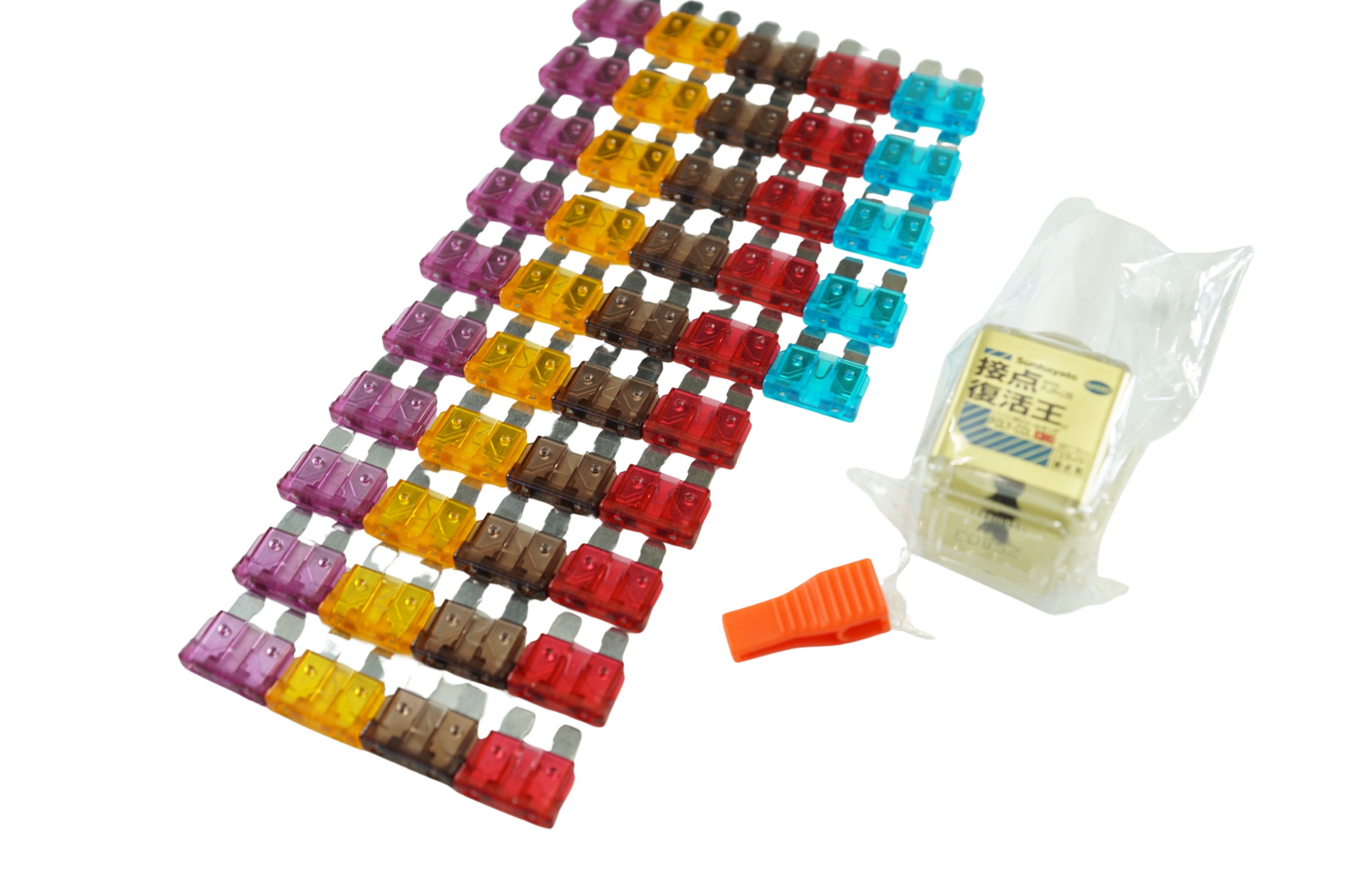 車丸ごと1台分 ヒューズリセットキット 平型ヒューズx45 + プラー + 復活剤/00-1565