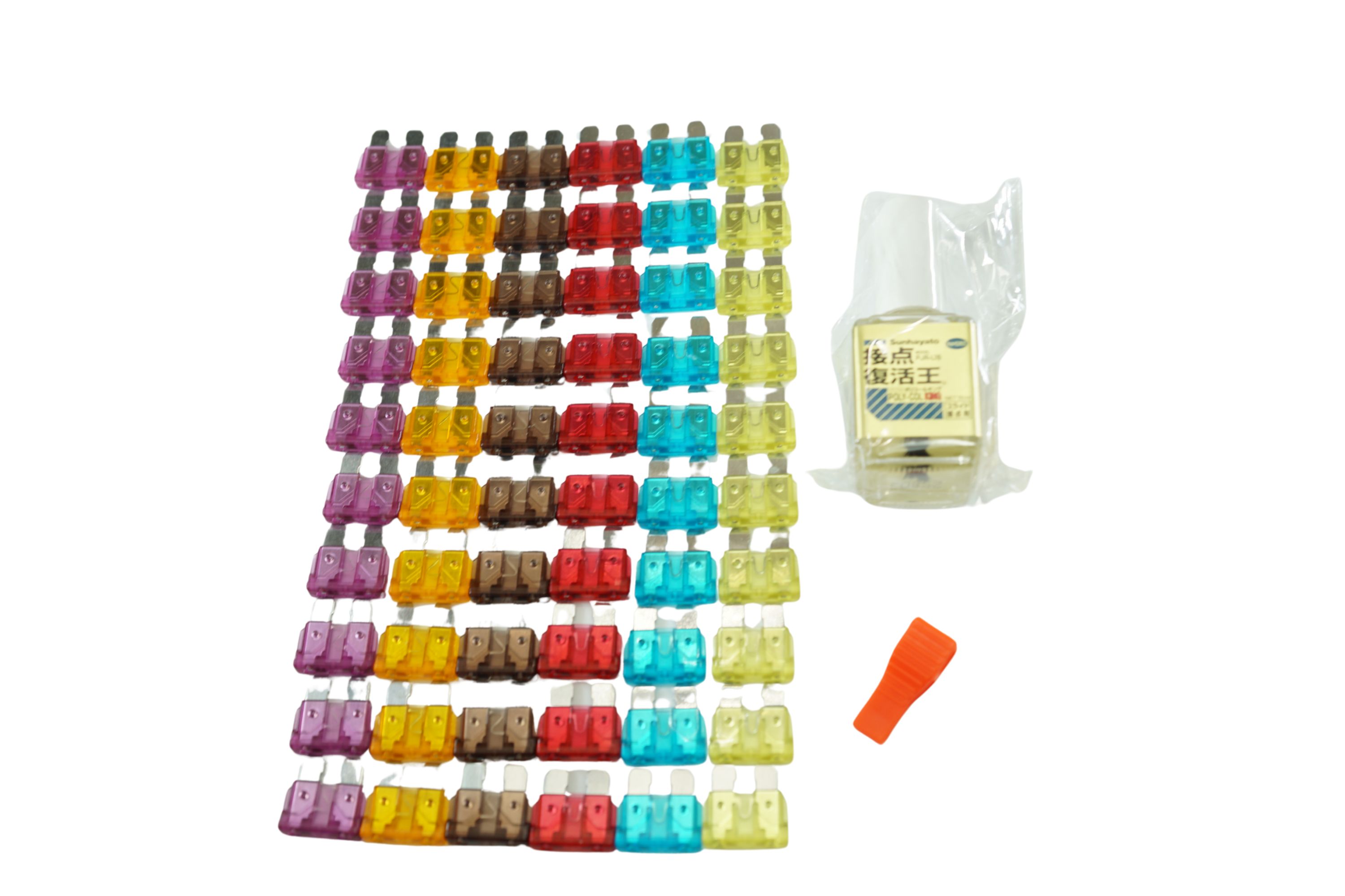 車丸ごと1台分 ヒューズリセットキット 平型ヒューズx60 + プラー + 復活剤/00-1568