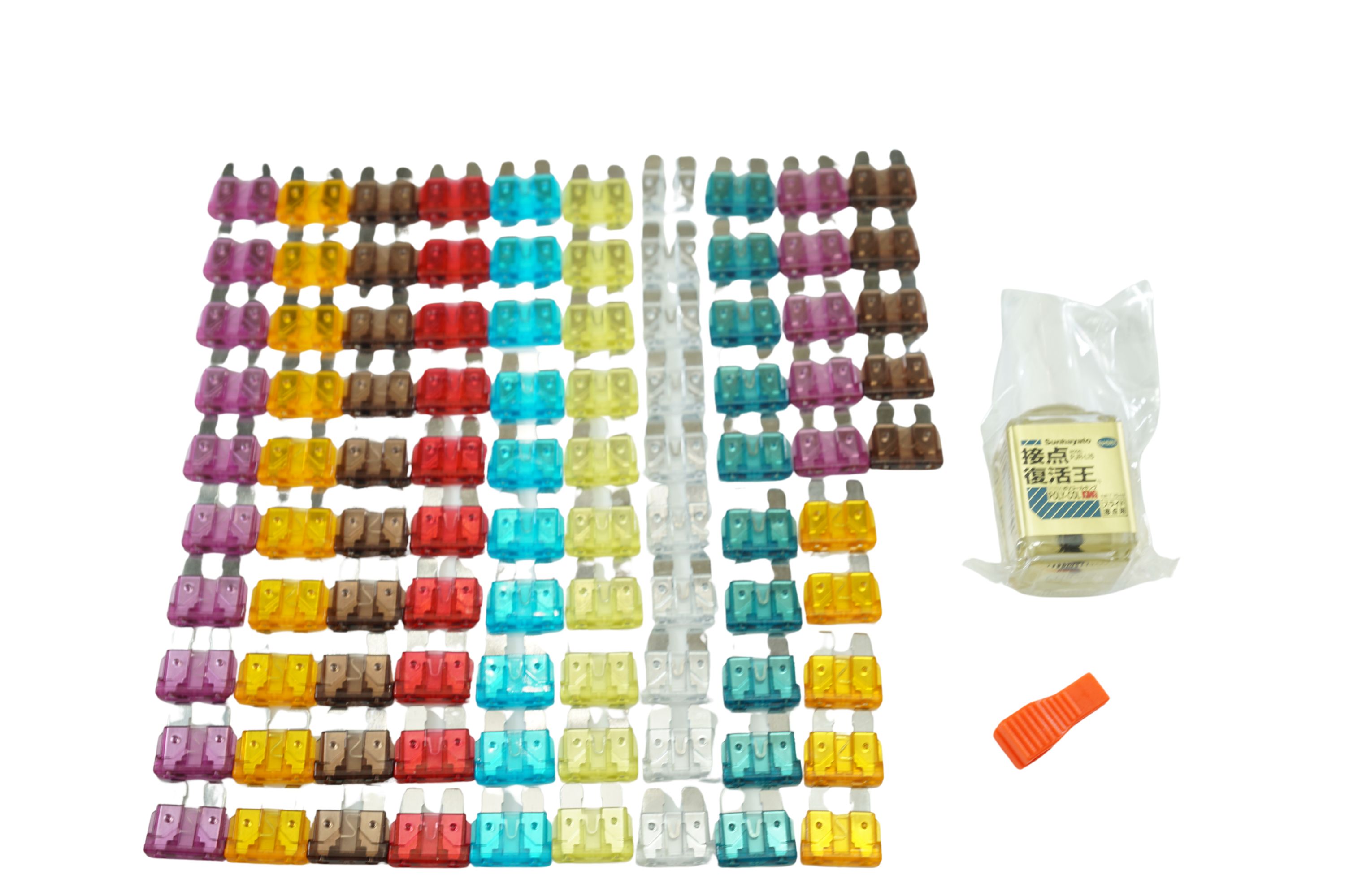 車丸ごと1台分 ヒューズリセットキット 平型ヒューズx95 + プラー + 復活剤/00-1575