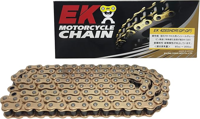 EKノンシール エヌマ 428-104 チェーン 428SHDR ゴールド 104L SPJ クリップジョイント/00-8133 428SHD..