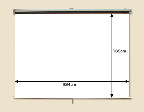 プロジェクタースクリーン110インチ　(4:3)ロール巻き上げ式 SR-HS110ホワイトマットスクリーン日本製
