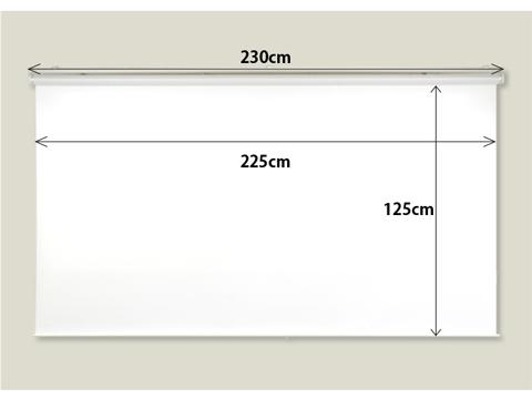 プロジェクタースクリーン100インチ　(16:9)スプリング巻き上げ式SR-HS100Wホワイトマットスクリーン日本製