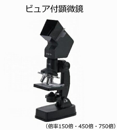 ビュア付顕微鏡（倍率150倍・450倍・750倍）