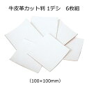 レザークラフト素材 牛皮革カット判1デシ 100×10mm 6枚組 厚み約1.6mm