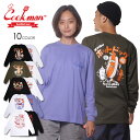 ＼10%OFFクーポン／ COOKMAN クックマン ロンT メンズ 長袖 Tシャツ ロングスリーブ コラボ イラスト アメコミ カジュアル 西海岸 TMPaint LSTEE 秋冬 ブラック ホワイト ブルー グリーン M L XL 取寄可【evi】【sku】