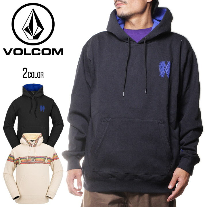 VOLCOM ボルコム スノーウェア パーカー インナーシェル メンズ スノーボード プルオーバー フリース D.I FLEECE G4152304 22-23秋冬 ブラック オフホワイト M L XL 【evi】