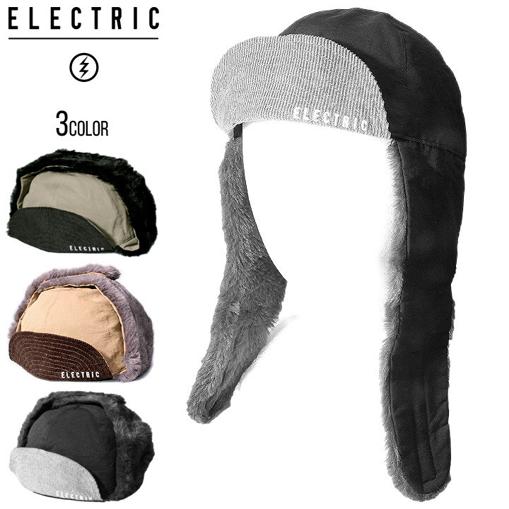 ELECTRIC エレクトリック キャップ メンズ 帽子 ブランド レディース ユニセックス ストリート スノボー スキー BOMBER CAP E23C03 2022-23 ブラック キャメル オリーブ ワンサイズ【Sold Out】