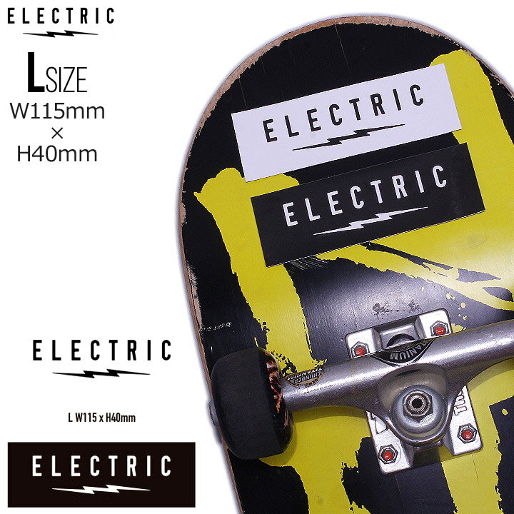 50%OFF  ڥ   ELECTRIC 쥯ȥå ƥå ֥   ȥ꡼ Ρܡ  եå  UNDERVOLT LOGO STICKER L EA03 ֥å ۥ磻 W115mm x H40mmskuۡפ򸫤