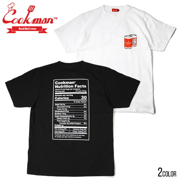 楽天湘南 横乗り系セレクト 3DIRECT2,500円ポッキリ クーポン配布中!! │ COOKMAN クックマン Tシャツ 半袖 COOKMAN TSHIRT Nutrition Facts 231-21052 ブラック ホワイト S M L XL 【evi】【sku】