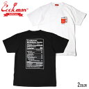 2,500円ポッキリ クーポン配布中!! │ COOKMAN クックマン Tシャツ 半袖 COOKMAN TSHIRT Nutrition Facts 231-21052 ブラック ホワイト S M L XL 