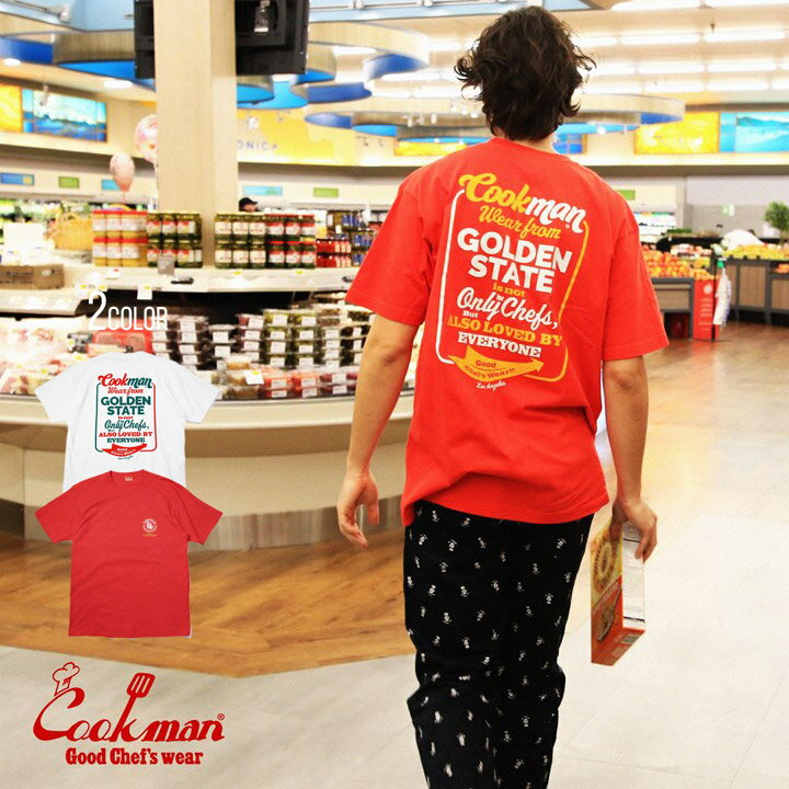 楽天湘南 横乗り系セレクト 3DIRECT2,500円ポッキリ クーポン配布中!! │ COOKMAN クックマン Tシャツ 半袖 COOKMAN TSHIRT CEREAL 231-31090 レッド ホワイト S M L XL 【evi】【sku】