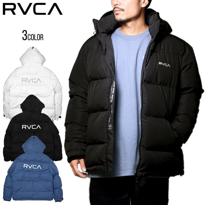 27%OFF │ RVCA ルーカ ジャケット メンズ ブランド おしゃれ アウター ストリート サーフ サーフィン RVCA PUFFER JACKET BD042-782 23秋冬 ブラック ライトブルー ホワイト S M L XL 【evi】【SKU】