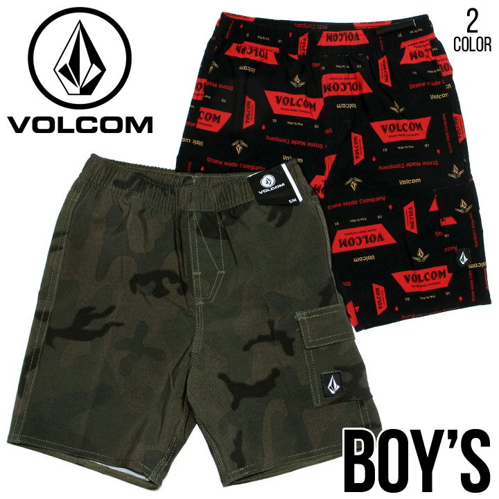 72 OFF │ スペシャル セール │ VOLCOM ボルコム キッズ 子供用 ボードショーツ 海パン 水着 スイムウェア 旧作 型落ち TRUE VOLLEY LY Y2511931 ブラック オリーブ カモフラージュ柄 4T(110cm) 5(120cm) 6(130cm) 7(140cm) 3歳-9歳【evi】