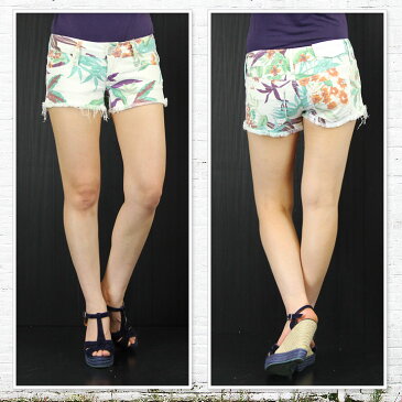 ショートパンツ レディース [BLACK ORCHID / BLACK STAR CUT OFF SHORT FROWER] 【 デニム パンツ 柄 リゾート カットオフ 夏 】【あす楽_土曜営業】【あす楽_日曜営業】