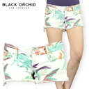 80%OFF │ スペシャル セール │ ショートパンツ レディース [BLACK ORCHID / BLACK STAR CUT OFF SHORT FROWER] 【 デニム パンツ 柄 リ..