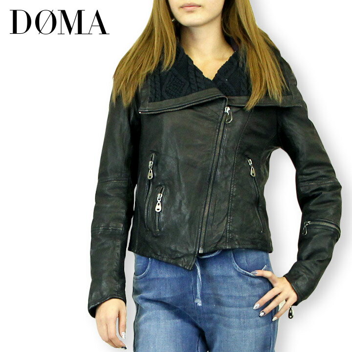 DOMA LEATHER ドマ レザー ジャケット NICOLE IRREGULAR JACKET [Lamb leather] 【 お買い物マラソン 7月11日1時59分まで 】