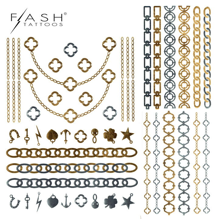 【夏／SALE 50％OFF】 CHLOE Flash Tattoos │ クロエ フラッシュタトゥー [FT-CHLOE-5042] 【 シャイニングタトゥー タトゥーシール セット 】【 正規品 日本正規取扱店 】