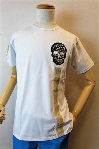 【セール35%OFF】 ウザリス USUALIS 【半袖Tシャツ】【春夏アウトレット現品限り品】【イタリア製】【インポート】【スワロフスキー】【カットソー】【メンズウェア】 スカルエンブレムストレッチ半袖Tシャツ ホワイト 【セール35%OFF】 ウザリス USUALIS 【半袖Tシャツ】【春夏アウトレット現品限り品】【イタリア製】【インポート】【スワロフスキー】【カットソー】【メンズウェア】 スカルエンブレムストレッチ半袖Tシャツ ホワイト