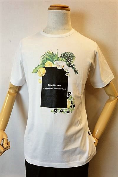 楽天フォーシーズン・ギャラリー【セール50％OFF】 オロビアンコ 【半袖Tシャツ】【春夏アウトレット現品限り品】【イタリア】【メンズウェア】【オロビアンコ服＆バッグ】 アイス半袖Tシャツ ホワイト OROBIANCO