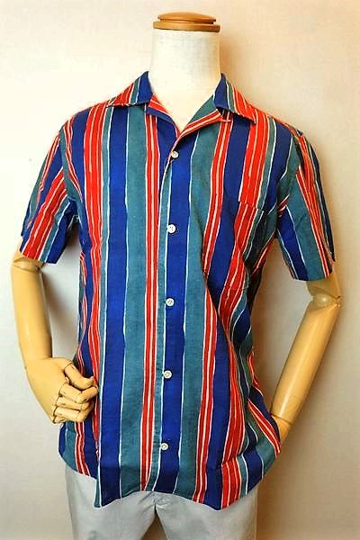 【セール35％OFF】 CALIBAN キャリバン 【半袖シャツ】【春夏インポート品】【メンズウェア】【カジュアルシャツ】【開襟シャツ】【イタリア製】 綿麻オープンカラー半袖シャツ ブルー