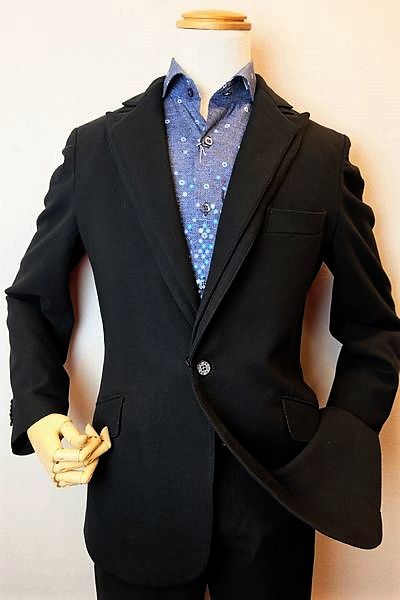 【セール50%OFF】 ビビコ BBCO 【ジャケット】【秋冬アウトレット現品限り品】【メンズウェア】【ピークラペル】【ビビコ服】 ピークラペルストレッチジャケット ブラック