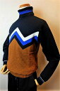 【セール30%OFF】 ROBERTO P ロベルトペペ 【タートルネックセーター】【秋冬インポート品】【イタリア製】【ニット】【メンズウェア】【ロベルトペペ服】 切り替えタートルネックセーター ネイビーブラウン(4)