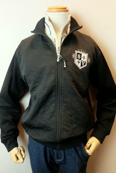 50％OFFスペシャルプライス ヴィンチ VINCI トラックジャケット 2025秋冬新作 メンズウェア スウェット生地 ヴィンチ服 切り替えトラックジャケット ブラック