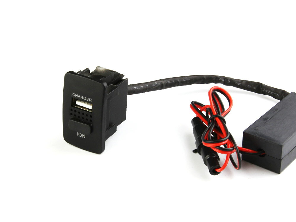 【特】ホンダ車 スイッチホール イオンUSBポート USB増設 ION 空気清浄 スマホ 充電 スイッチパネル 青LED発光 約44mm×25mm (トクトヨ)Tokutoyo 1