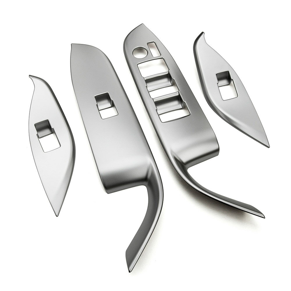 新型 ノア ヴォクシー 90系 ドアスイッチカバー ウインドウスイッチパネル インテリア 内装 ガーニッシュ シルバー 4P (トクトヨ)Tokutoyo