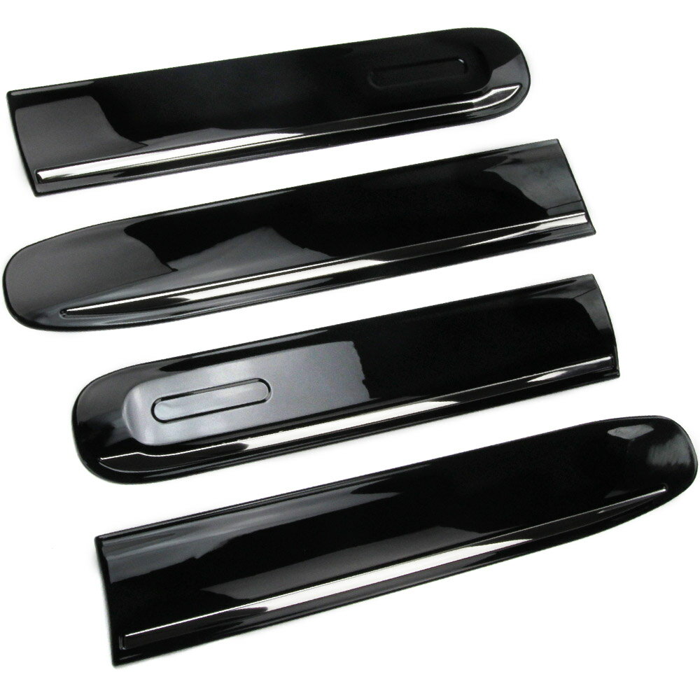 トヨタ 新型 シエンタ 10系 専用 サイド ドアガーニッシュ ドアカバー エアロパーツ パネル ピアノブラック+ステンレス鏡面 モール (トクトヨ)Tokutoyo