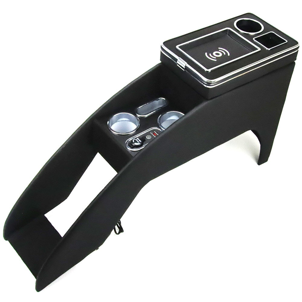 ワイヤレス充電 セレナ C28 e-POWER センターコンソールボックス アームレスト クッション 肘掛け 内装 SERENA ハイウェイスター Type-C QC3.0 USBポート 多機能 収納ボックス ドリンクホルダー 疲労軽減 (トクトヨ)Tokutoyo