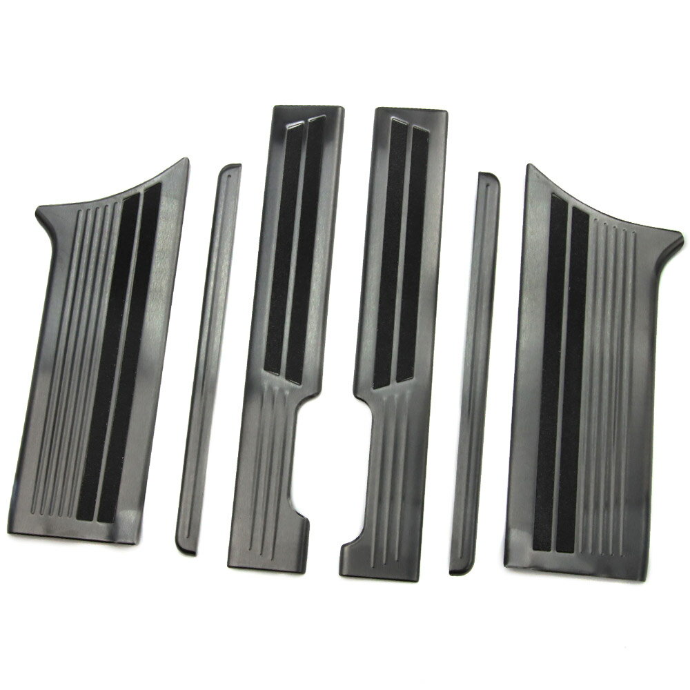 スズキ スペーシア カスタム MK54S/94S ステップガード スカッフプレート 304ステンレス ブラック (トクトヨ)Tokutoyo