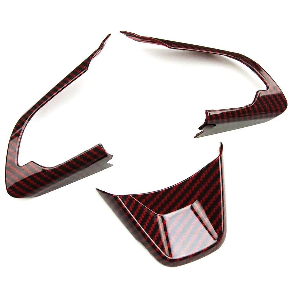 スズキ スイフト ZD系 ZC系 ステアリングガーニッシュ インテリア 内装 パーツ レッドカーボン調 (トク..